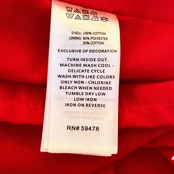 Cynthia Rowley Girls 2T Red Silver Star Print Ruffle Party Dress Holiday Toddler - Picture 5 of 5